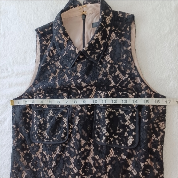 NWT J.crew Black Lace Peter Pan Collar Cargo Pocketed Cocktail Dress | tall sz 4 - Picture 13 of 16